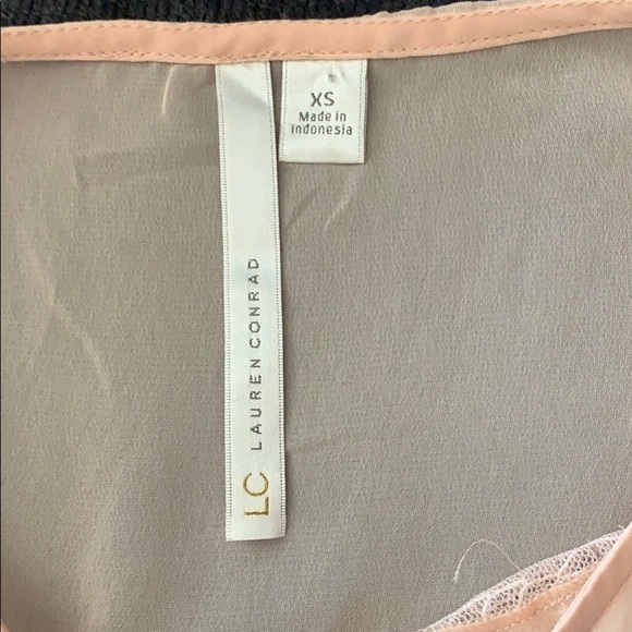 LC LAUREN CONRAD BALLET PINK LACE BLOUSE GU SZ XS - Picture 9 of 10